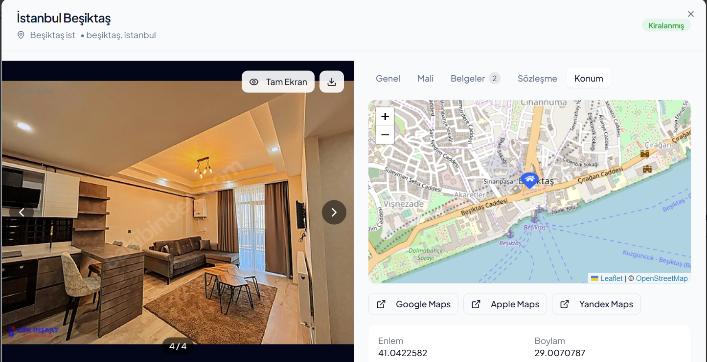 Yönetici Paneli - Ekran 2