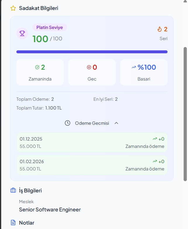 Kiracı Bilgileri - Web