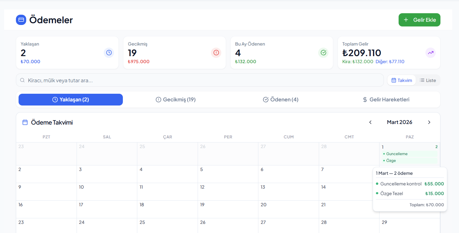 Ödeme Yönetimi - Web